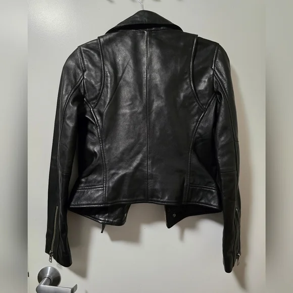 Wilfred Black Leather Jacket - Picture 3 of 11